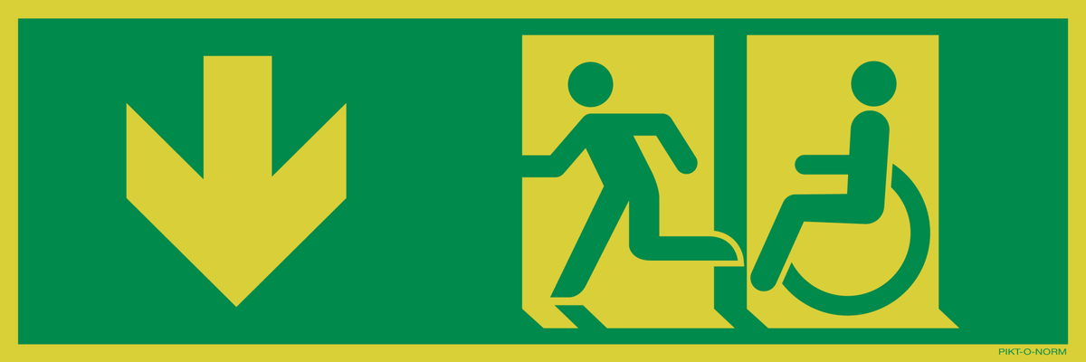 VLUCHTWEG LINKS BENEDEN GEHANDICAPTEN