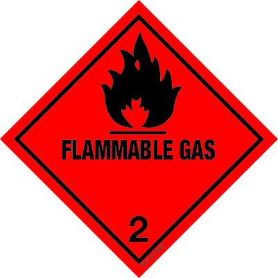 FLAMMABLE GAS. ADR KLASSE 2