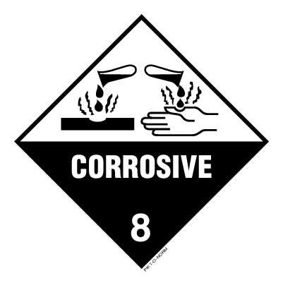 CORROSIVE. ADR CLASSE 8