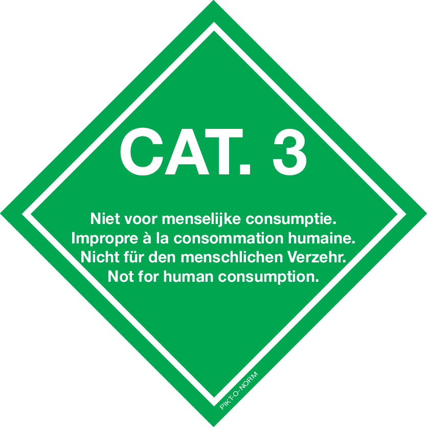 CAT 3, NIET VOOR MENSELIJKE CONSUMPTIE