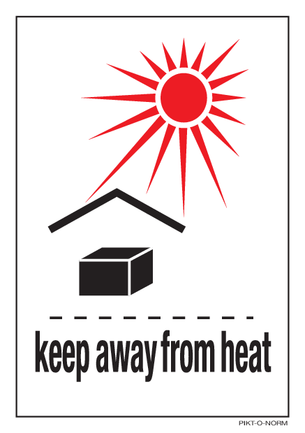 KEEP AWAY FROM HEAT