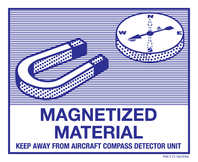 MAGNETIZED MATERIAL. KEEP AWAY...