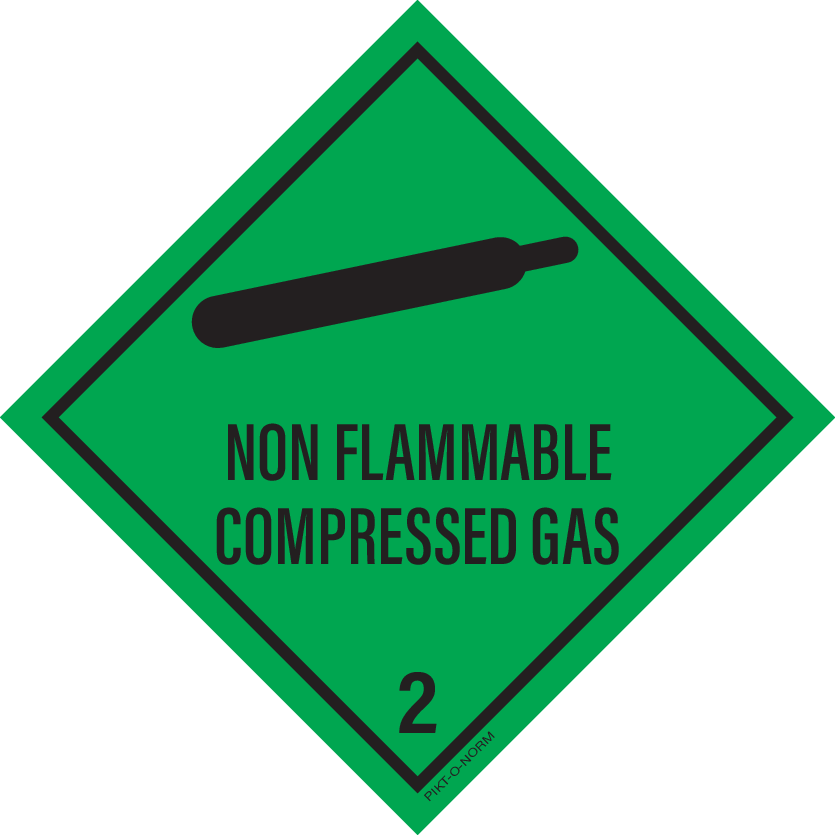 NON FLAMMABLE COMPRESSED GAS.