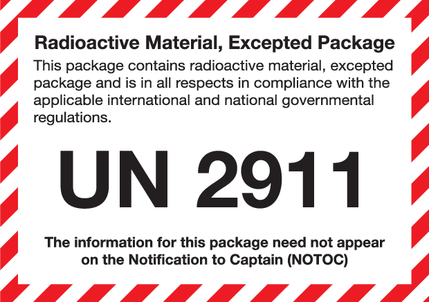 RADIOACTIVE MATERIAL, EXCEPTED PACKAGE