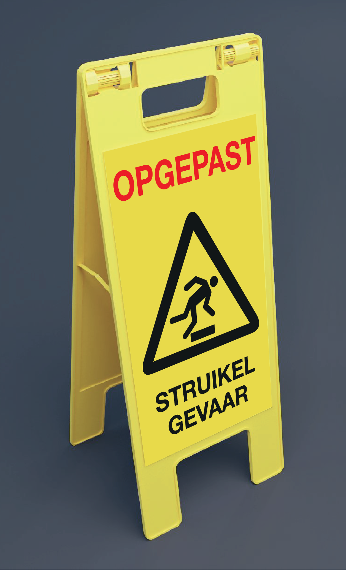 OPGEPAST STRUIKELGEVAAR, INKLAPB. BAKEN