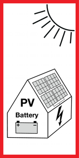 ATTENTION PV INSTALLATION BATTERIE