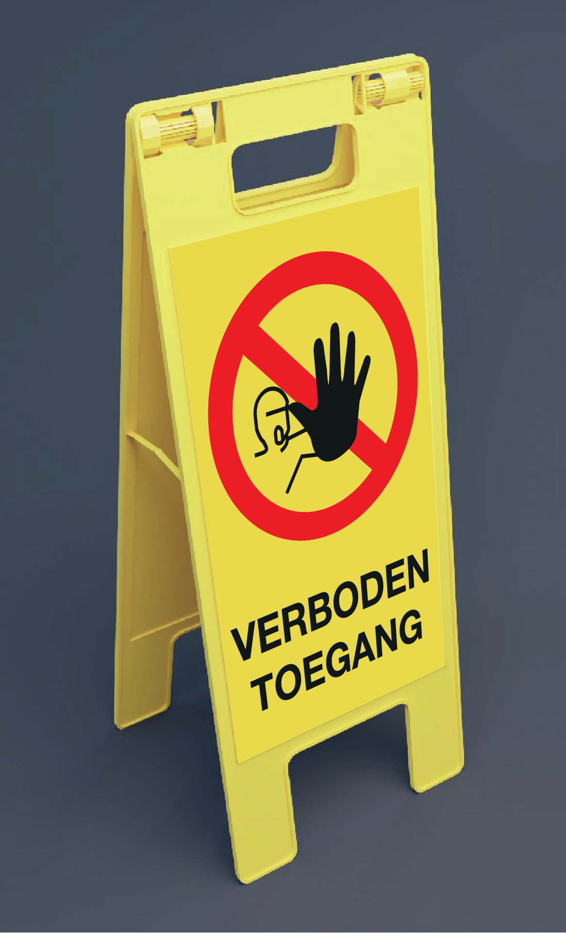 VERBODEN TOEGANG, INKLAPBAAR BAKEN