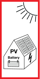 ATTENTION PV INSTALLATION BATTERIE