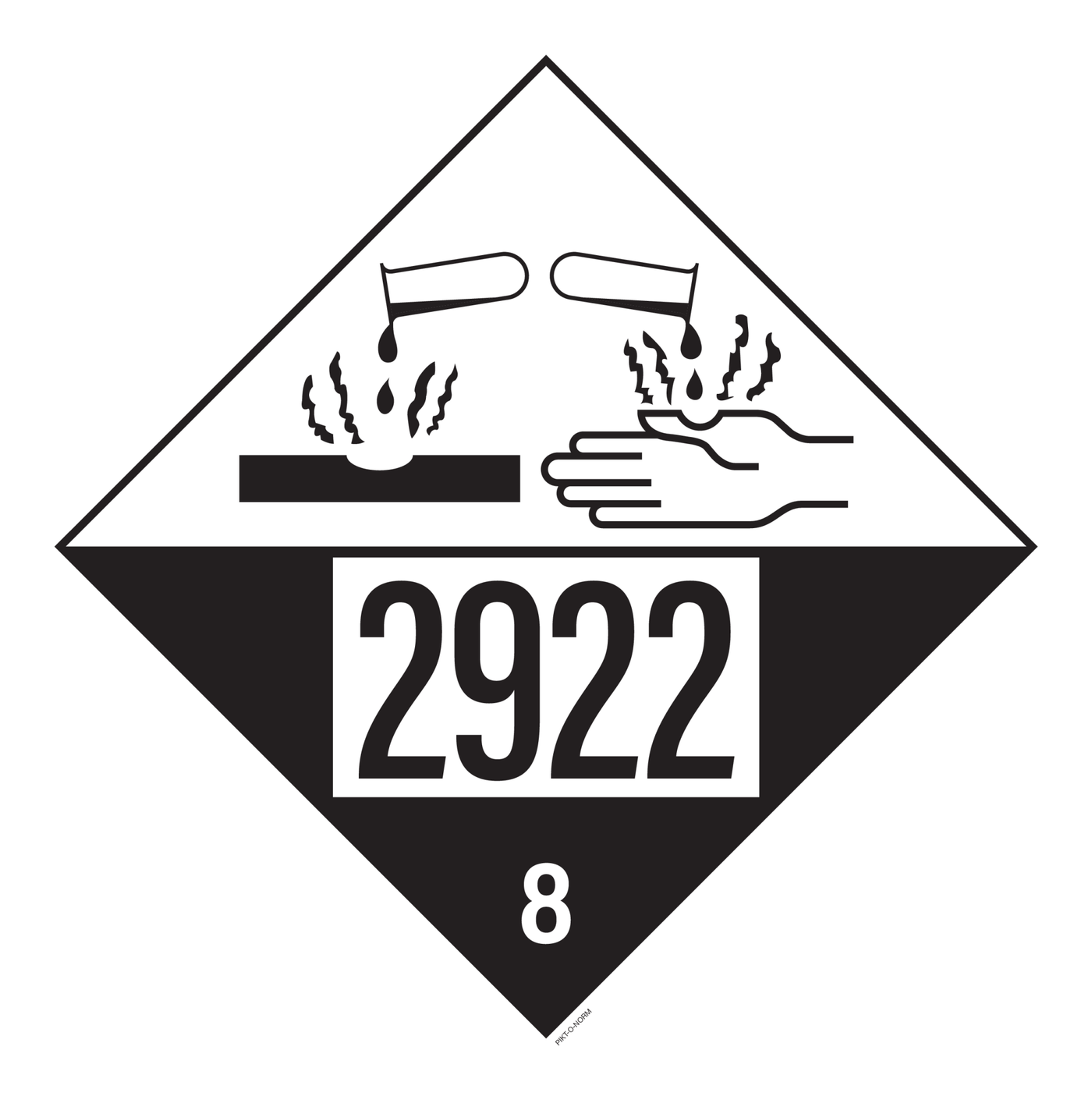 IMO 8.0. CORROSIF A UN 2922