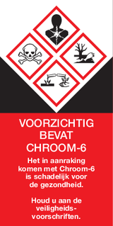 VOORZICHTIG. BEVAT CHROOM-6