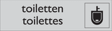 URINOIR AVEC TEXTE TOILETTEN/TOILETTES