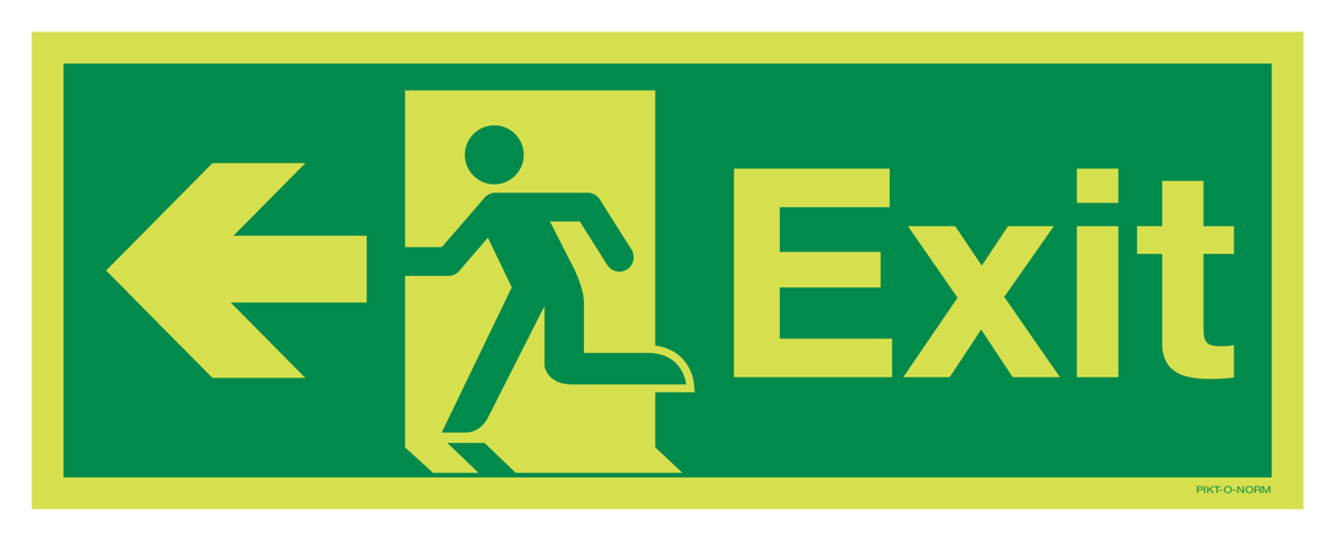 EXIT WITH RUNNING MAN LEFT
