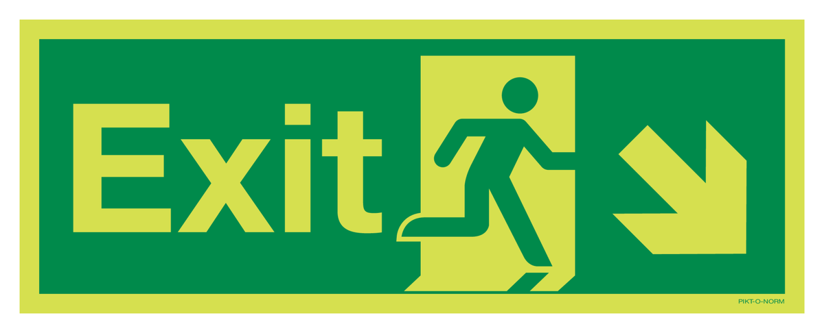 EXIT WITH RUNNING MAN DOWN RIGHT