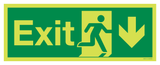 EXIT WITH RUNNING MAN & ARROW DOWN