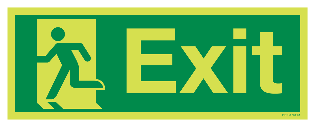 EXIT WITH RUNNING MAN LEFT