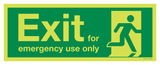 EXIT FOR EMERGENCY USE ONLY