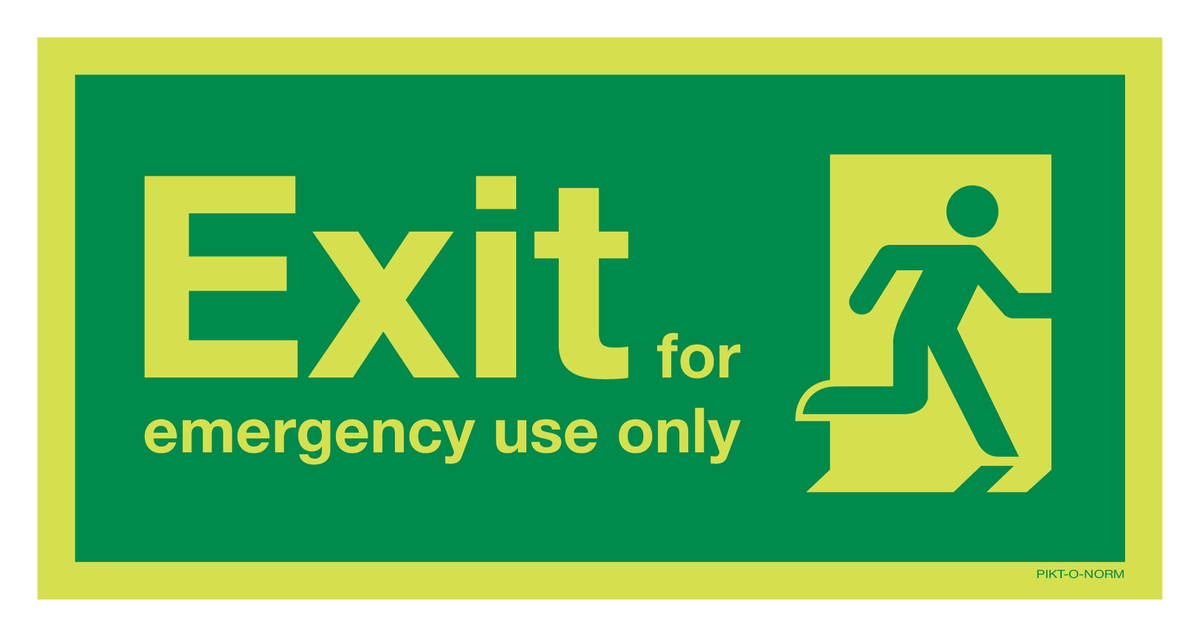 EXIT FOR EMERGENCY USE ONLY