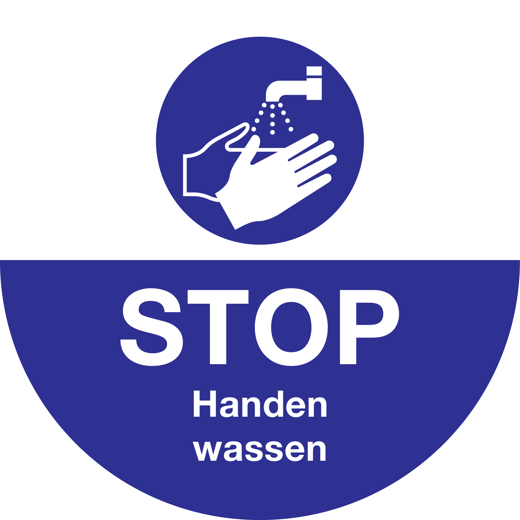 STOP. HANDEN WASSEN