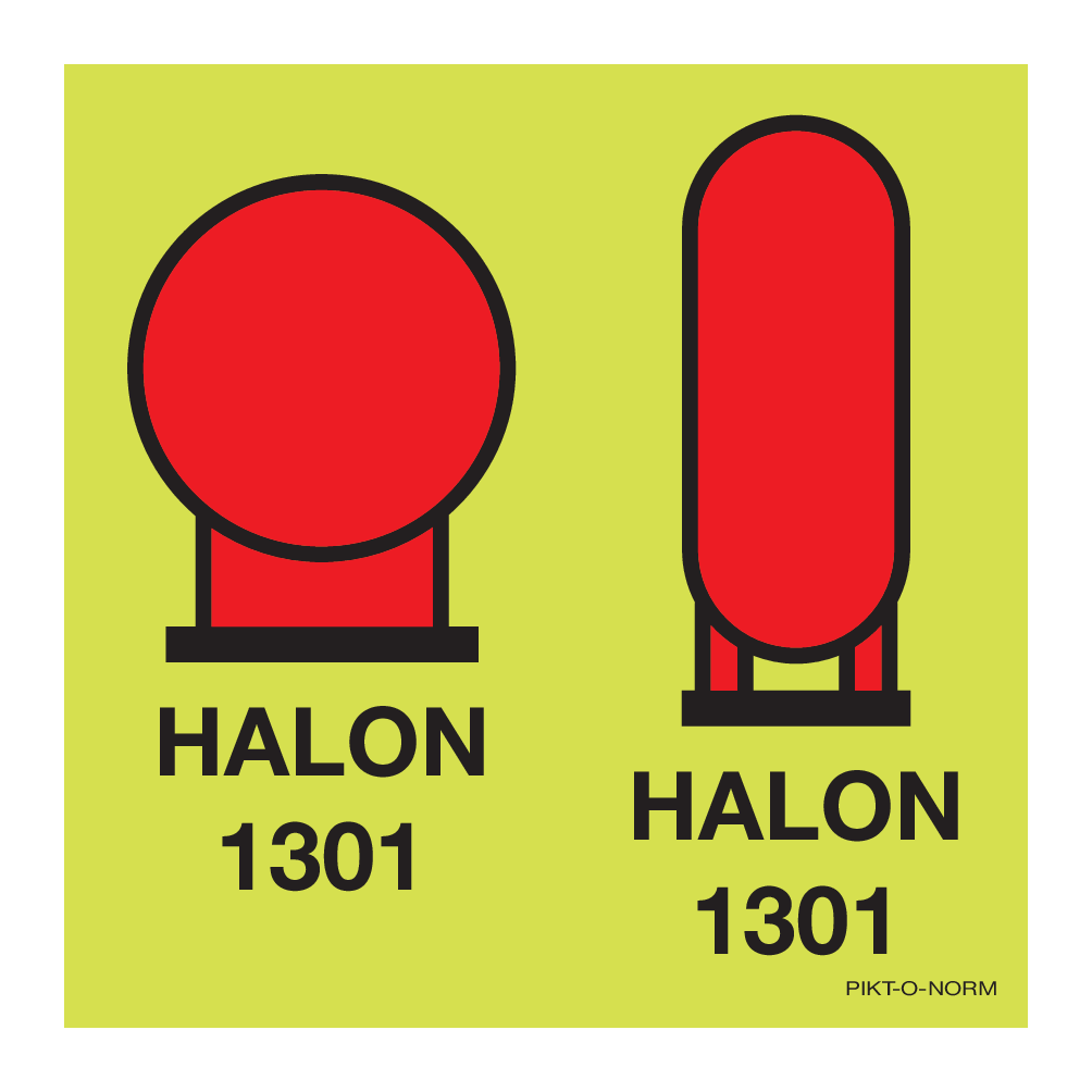 HALON 1301 BOTTLES IN A PROTECTED AREA