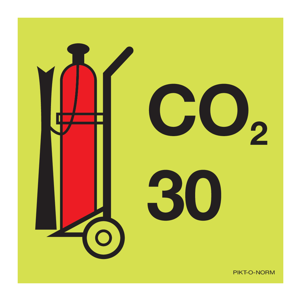 WHEELED CO2 FIRE EXTINGUISHER 30 KG