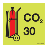 WHEELED CO2 FIRE EXTINGUISHER 30 KG