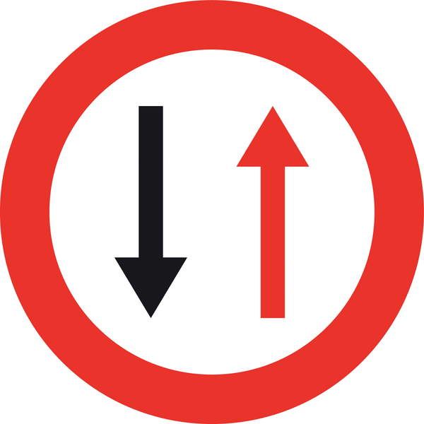 B19 PASSAGE ÉTROIT, PRIORITÉ AU VÉHICULE