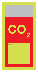 CO2, SUPPLEMENTARY SIGN MET TEKSTVAK