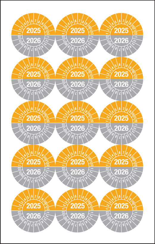 2025-2026, PASTIL.CALENDRIER ORANGE-GRIS