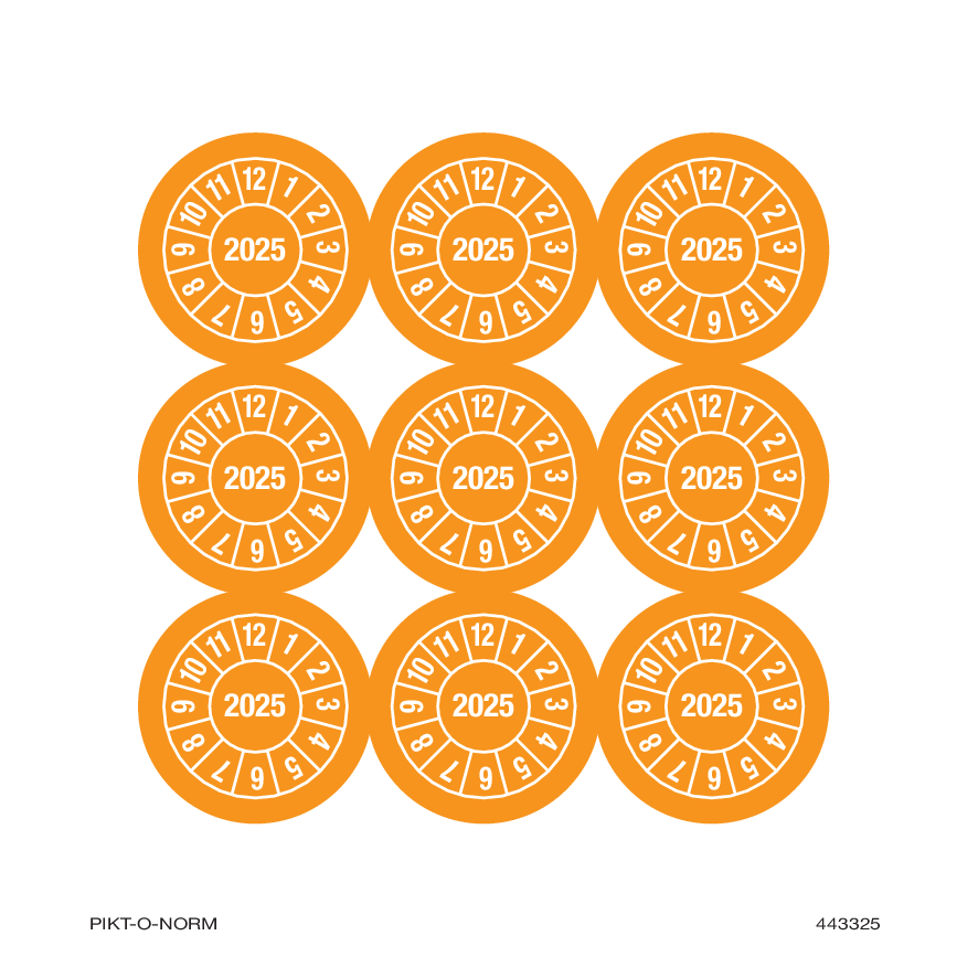 2025, PASTILLES CALENDRIER ORANGE