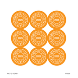 2025, PASTILLES CALENDRIER ORANGE