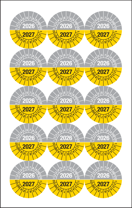 2026-2027, PASTILLES CALENDRIER GRIS-JNE