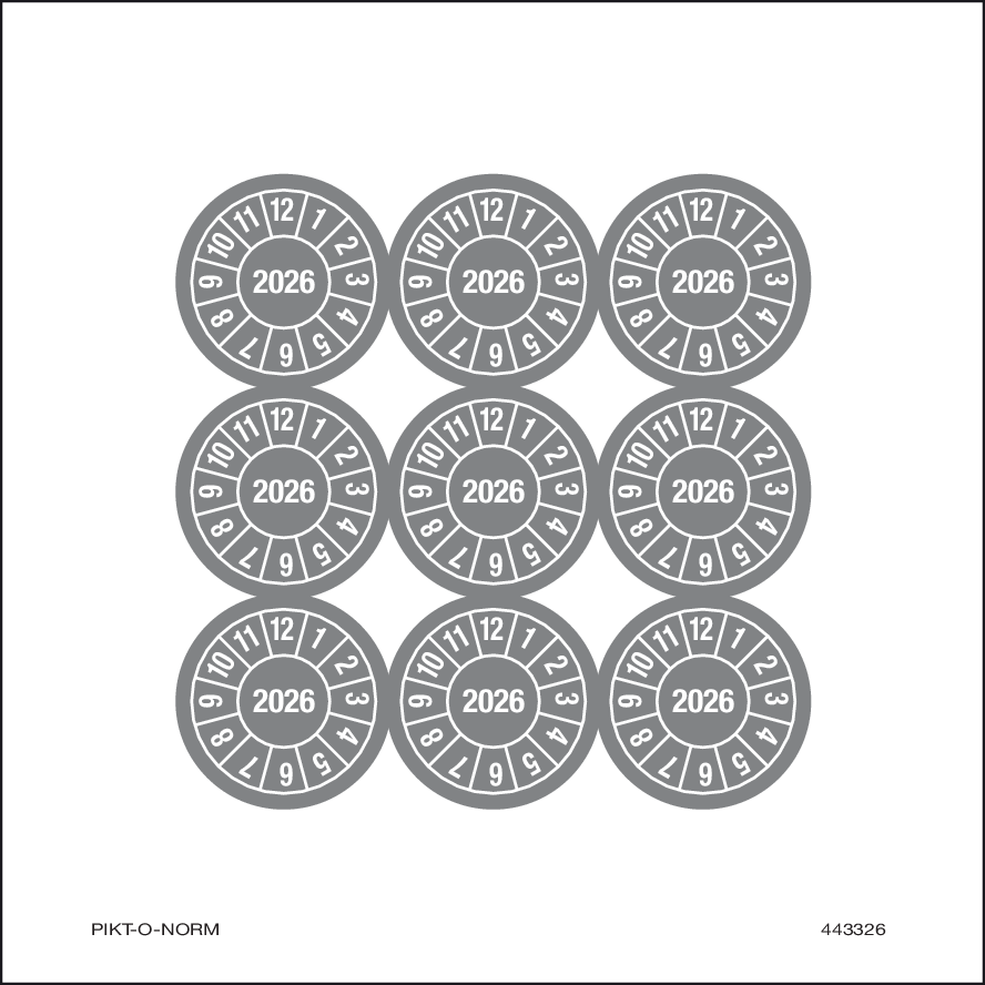 2026, PASTILLES CALENDRIER GRIS