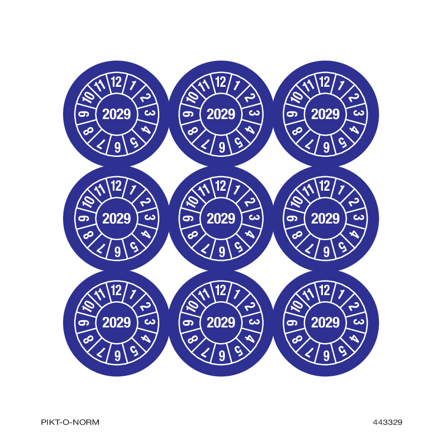 2029, PASTILLES CALENDRIER BLEU