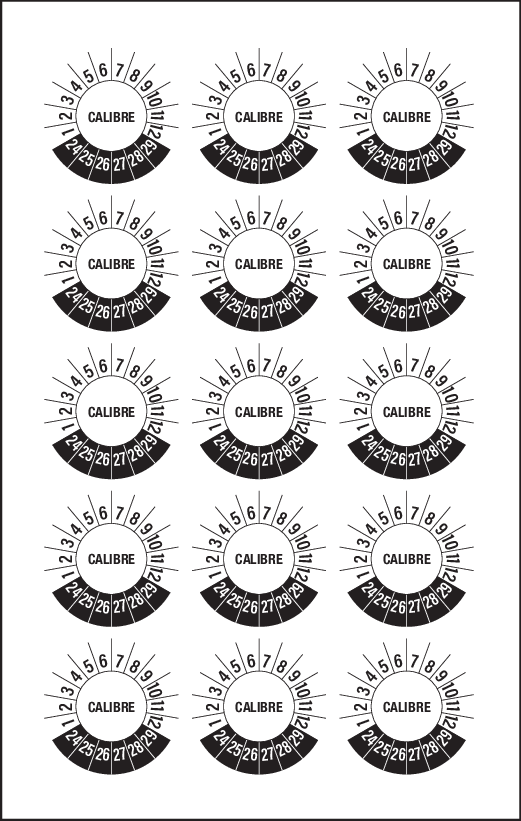 CALIBRE, PASTILLES CALENDRIER