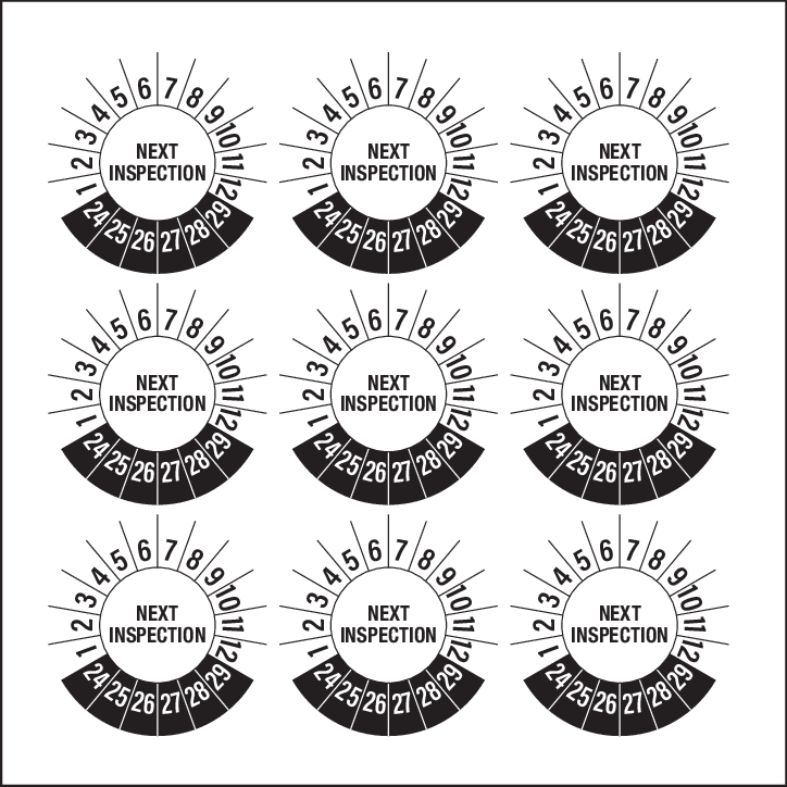 NEXT INSPECTION, PASTILLES CALENDRIER