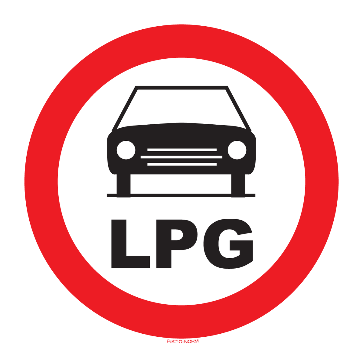 INTERDIT AUX VEHICULES LPG