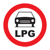 INTERDIT AUX VEHICULES LPG