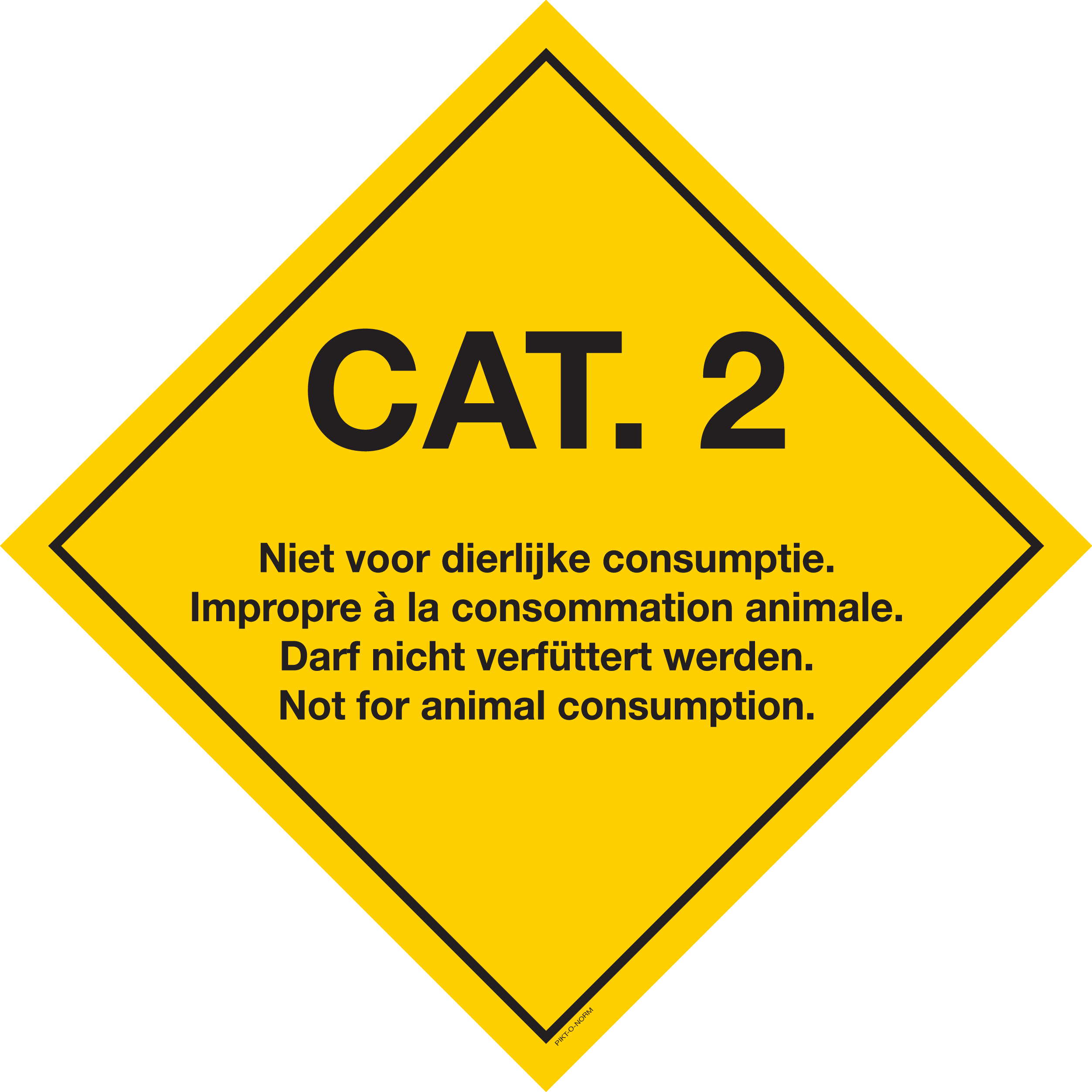 CAT.2. NIET VOOR DIERLIJKE CONSUMPTIE...