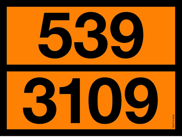 PANNEAU ADR AVEC CODE DE DANGER 539/3109