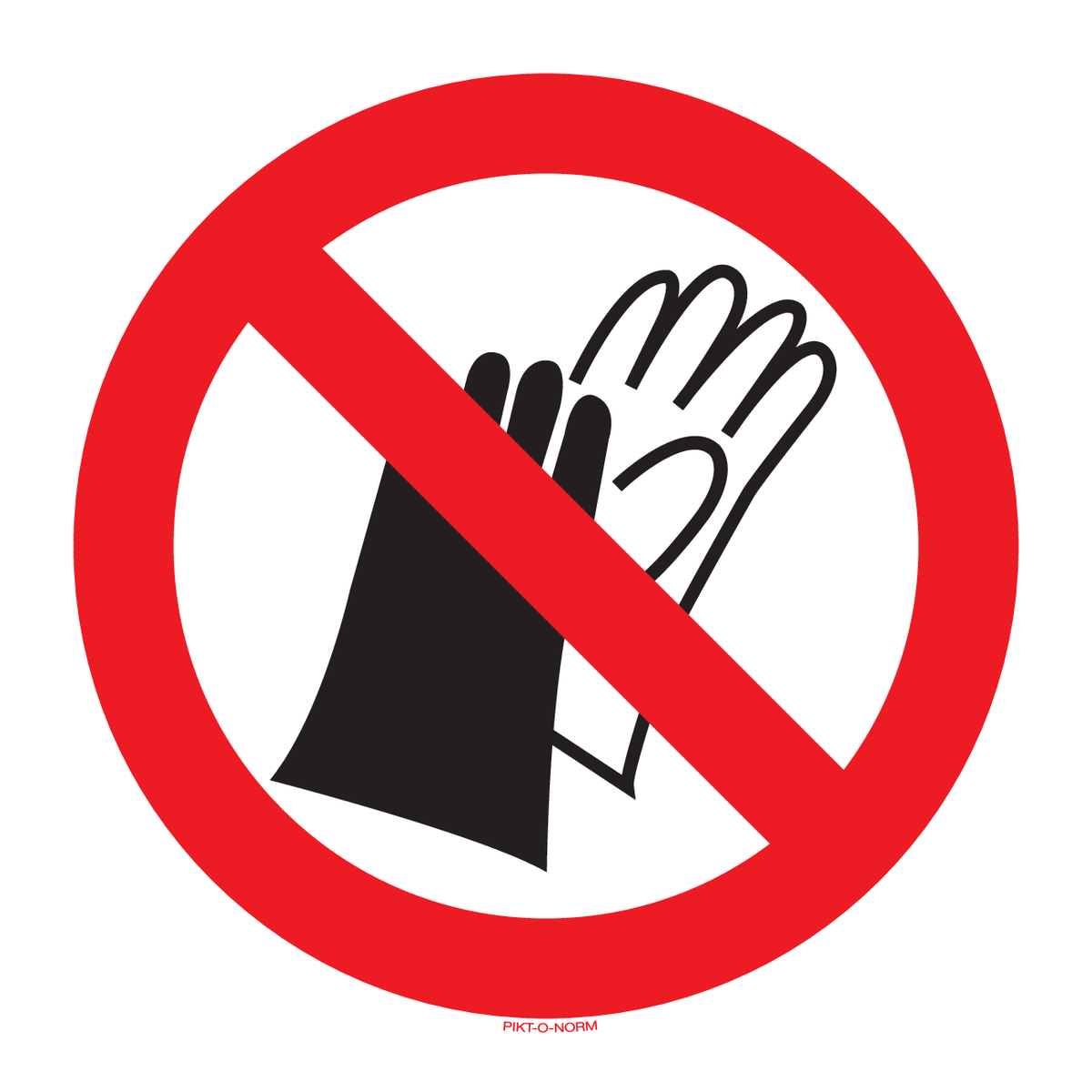 DRAGEN VAN HANDSCHOENEN  VERBODEN