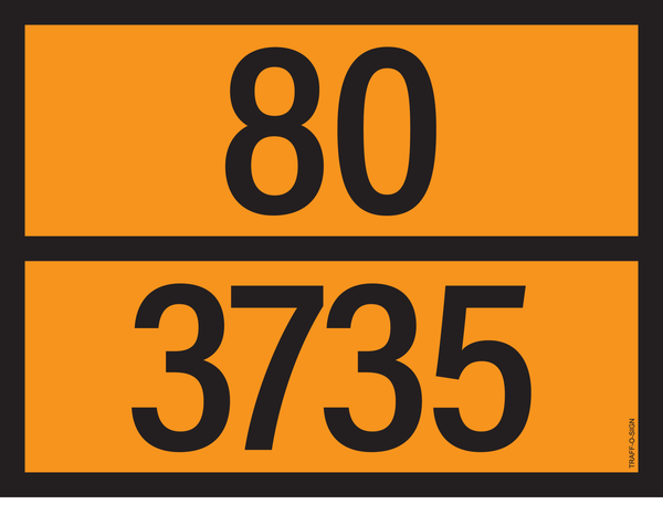 PANNEAU ADR AVEC CODE DE DANGER 80/3735