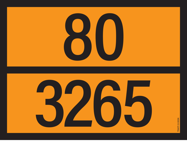 PANNEAU ADR AVEC CODE DE DANGER 80/3265