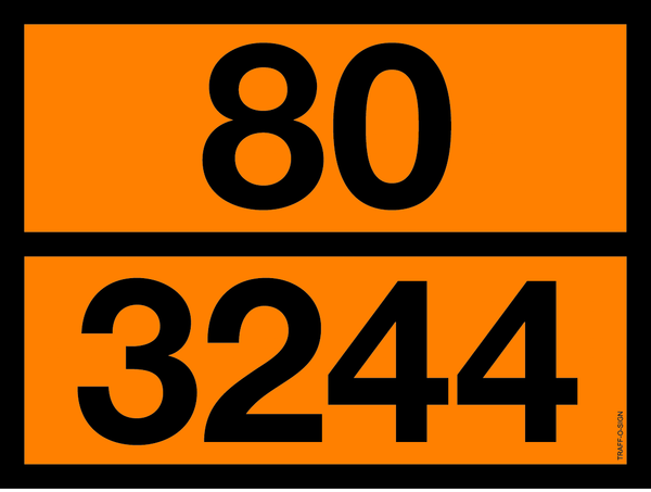 PANNEAU ADR AVEC CODE DE DANGER 80/3244