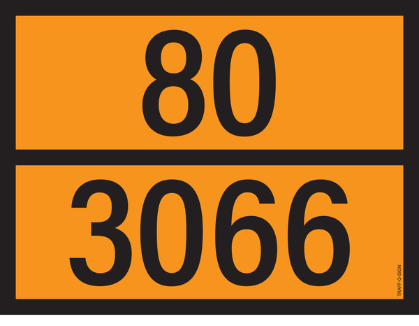 PANNEAU ADR AVEC CODE DE DANGER 80/3066
