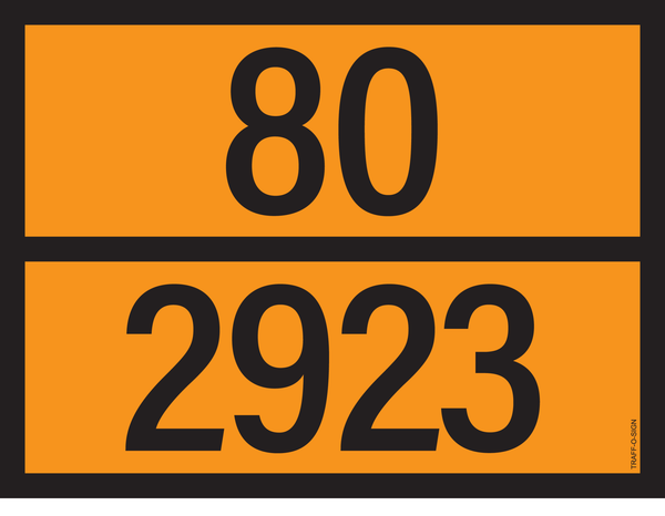 PANNEAU ADR AVEC CODE DE DANGER 80/2923
