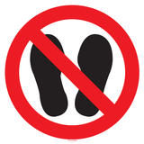 DÉFENSE D'ENTRER AVEC DES CHAUSSURES