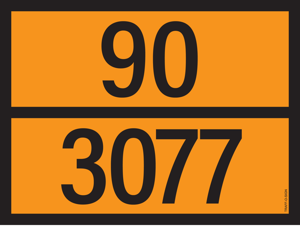 PANNEAU ADR AVEC CODE DE DANGER 90/3077