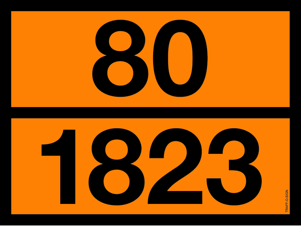 PANNEAU ADR AVEC CODE DE DANGER 80/1823
