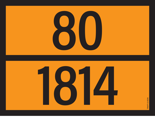 PANNEAU ADR AVEC CODE DE DANGER 80/1814