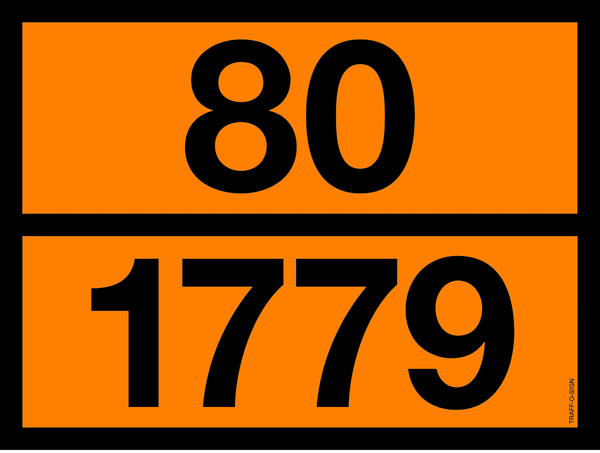 PANNEAU ADR AVEC CODE DE DANGER 80/1779
